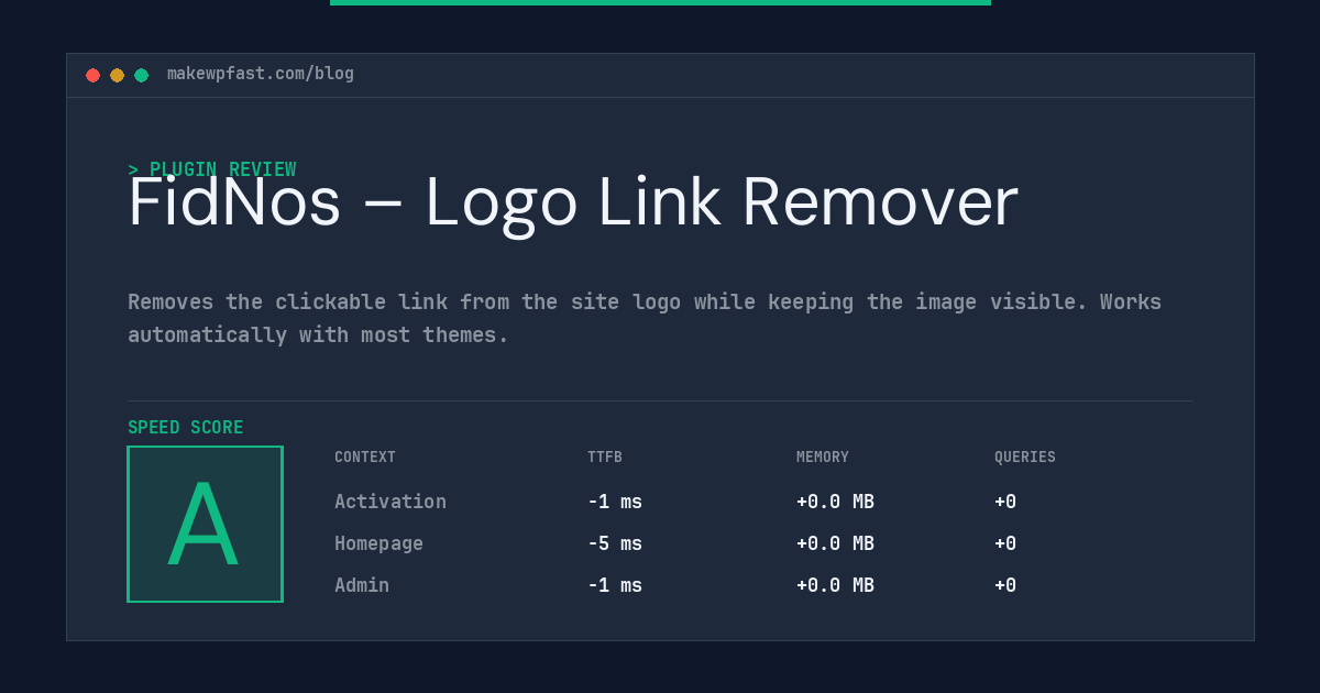 FidNos – Logo Link Remover - MakeWPFast
