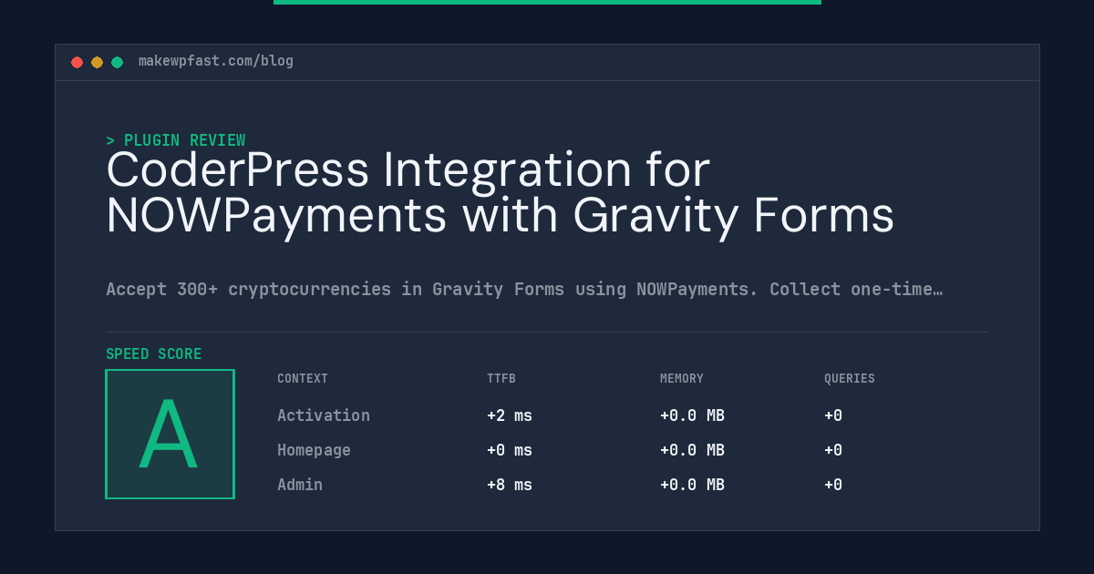 CoderPress Integration for NOWPayments with Gravity Forms - MakeWPFast