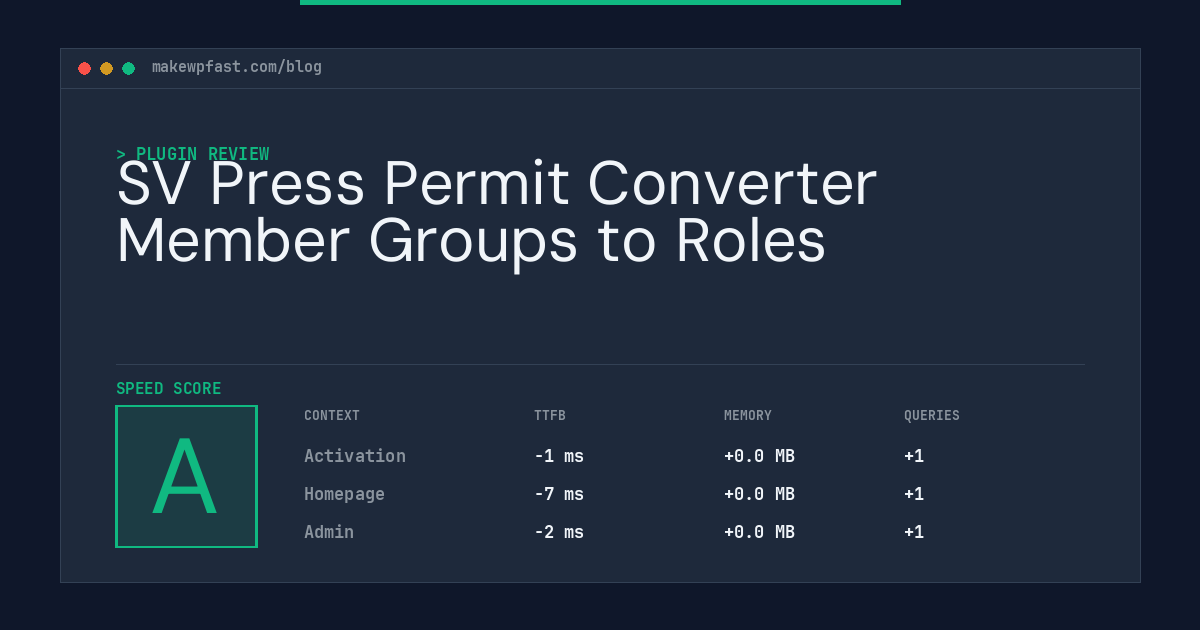 SV Press Permit Converter Member Groups to Roles - MakeWPFast