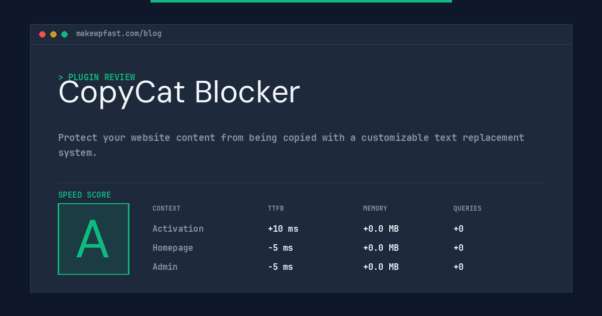 CopyCat Blocker - MakeWPFast