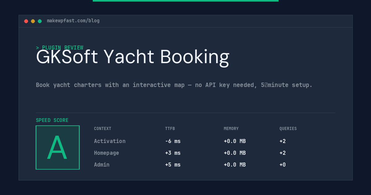 GKSoft Yacht Booking - MakeWPFast