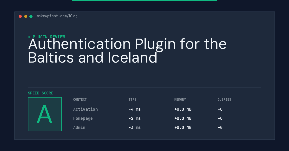 Authentication Plugin for the Baltics and Iceland - MakeWPFast