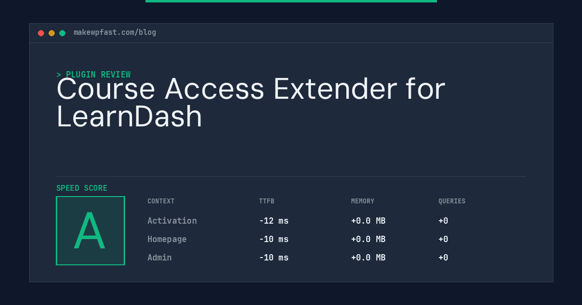 Course Access Extender for LearnDash - MakeWPFast