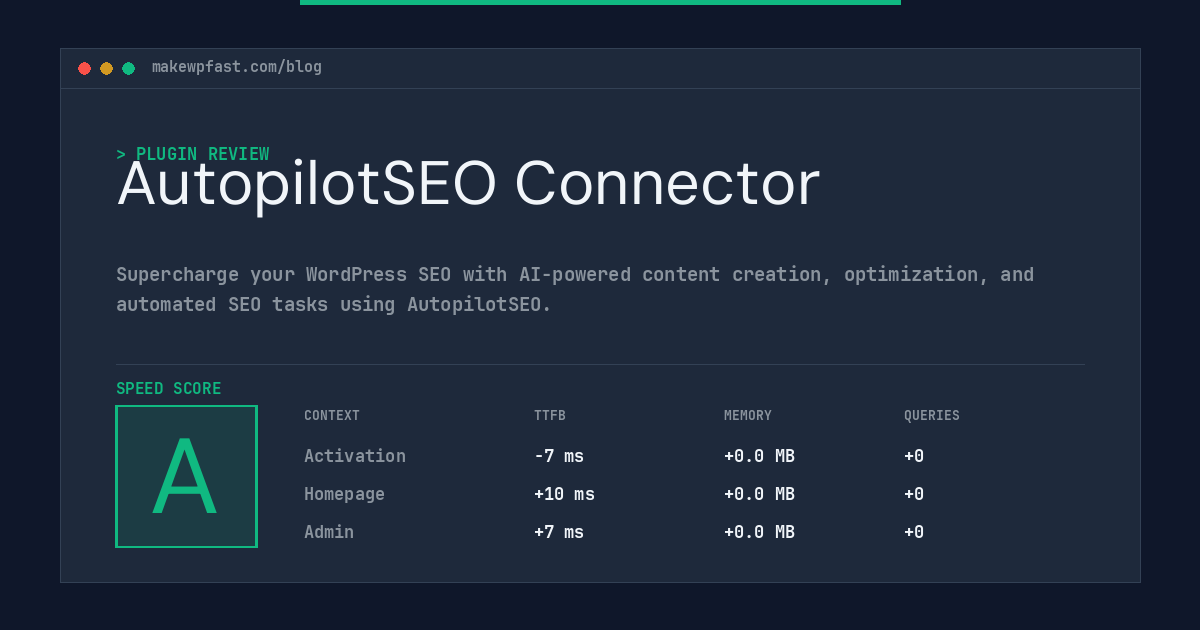 AutopilotSEO Connector - MakeWPFast