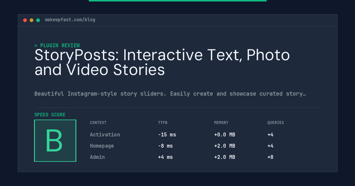 StoryPosts: Interactive Text, Photo and Video Stories - MakeWPFast
