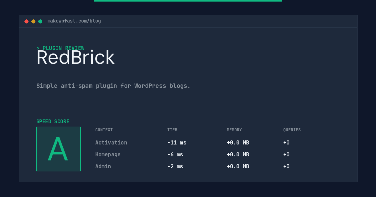 RedBrick - MakeWPFast