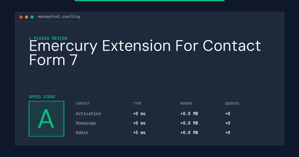 Emercury Extension For Contact Form 7 - MakeWPFast