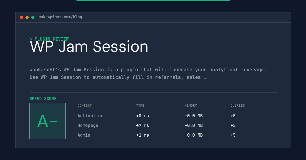 WP Jam Session - MakeWPFast
