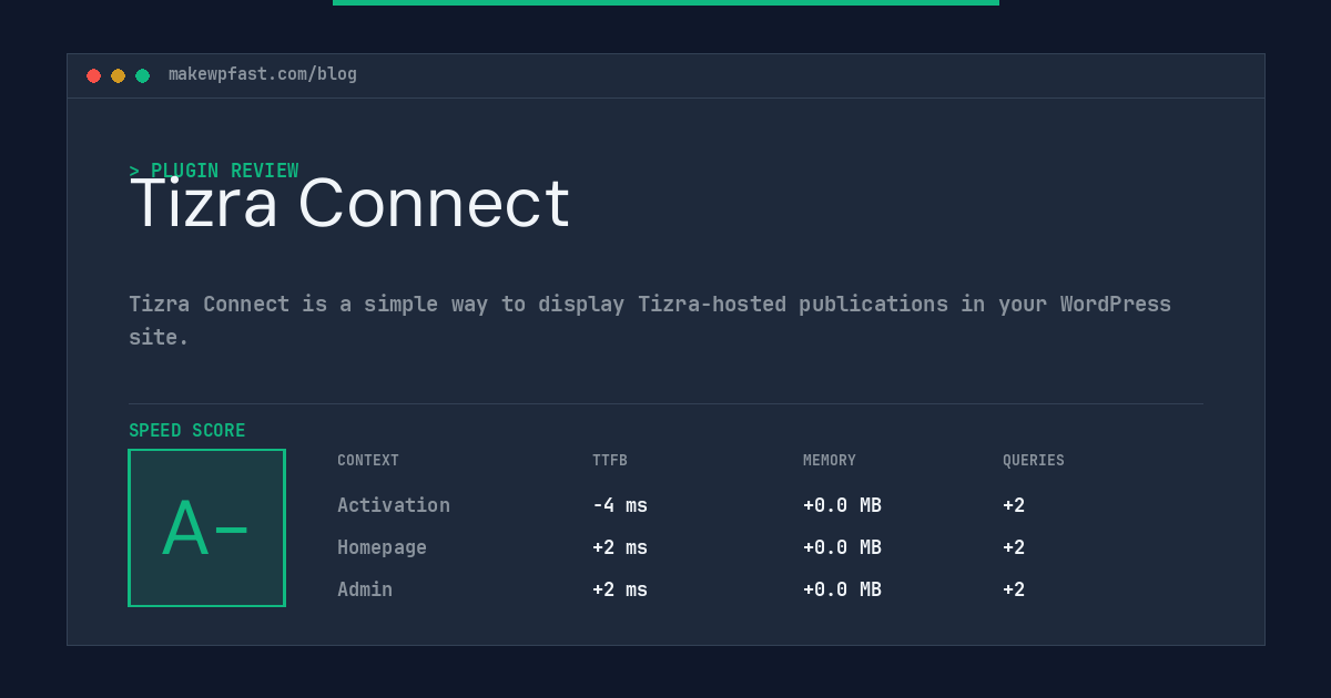 Tizra Connect - MakeWPFast