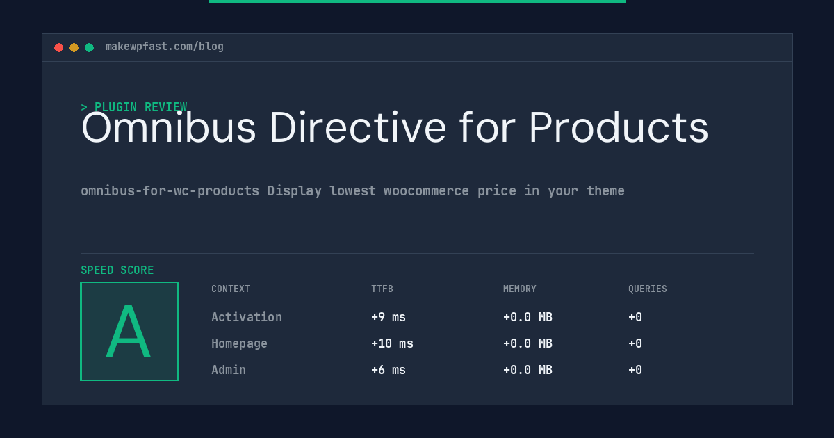 Omnibus Directive for Products - MakeWPFast