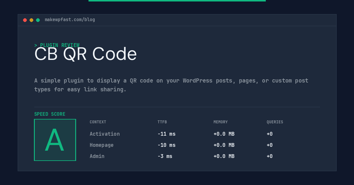 CB QR Code - MakeWPFast