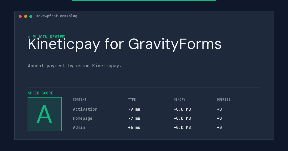 Kineticpay for GravityForms - MakeWPFast