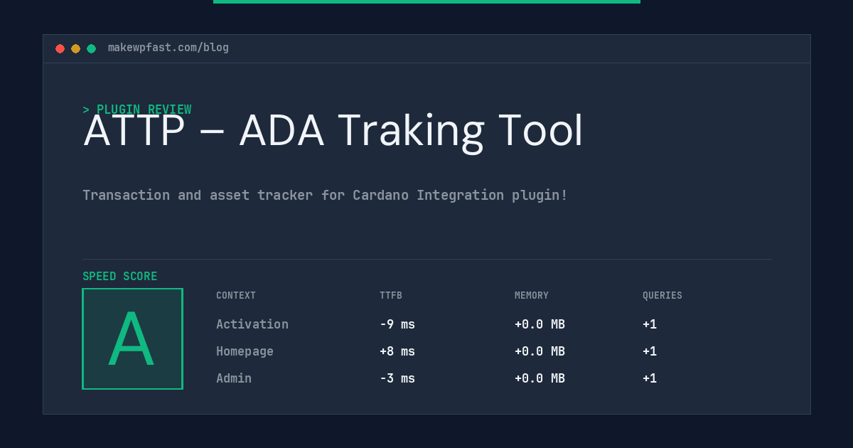 ATTP – ADA Traking Tool - MakeWPFast