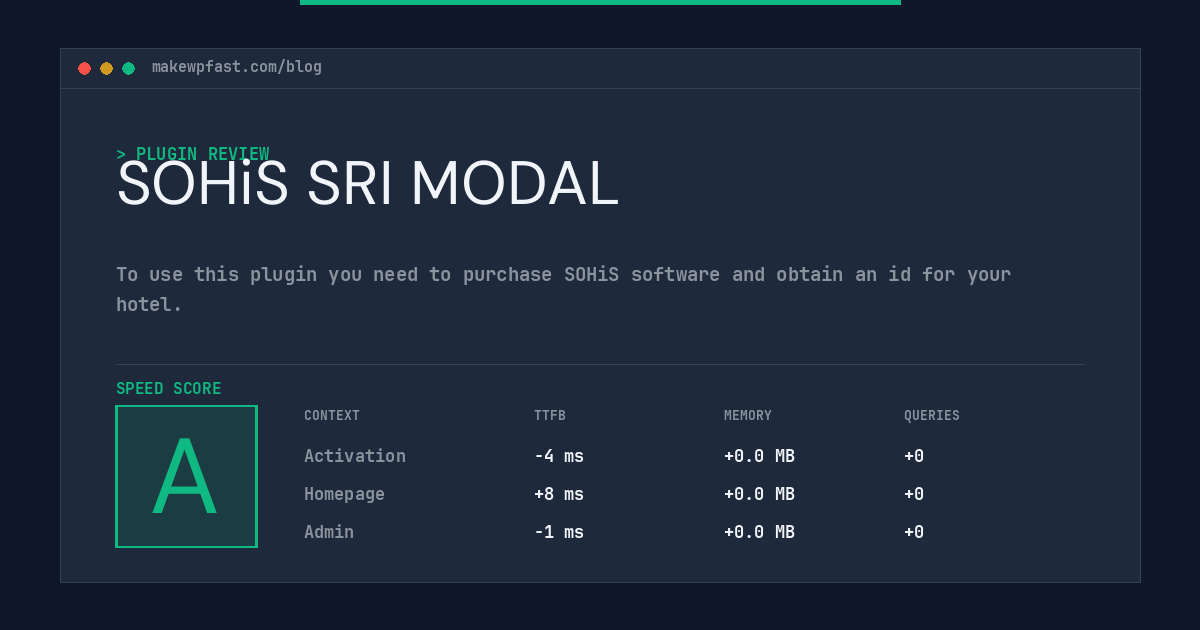 SOHiS SRI MODAL - MakeWPFast