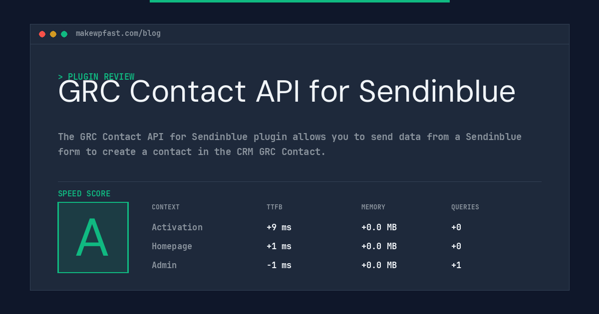 GRC Contact API for Sendinblue - MakeWPFast