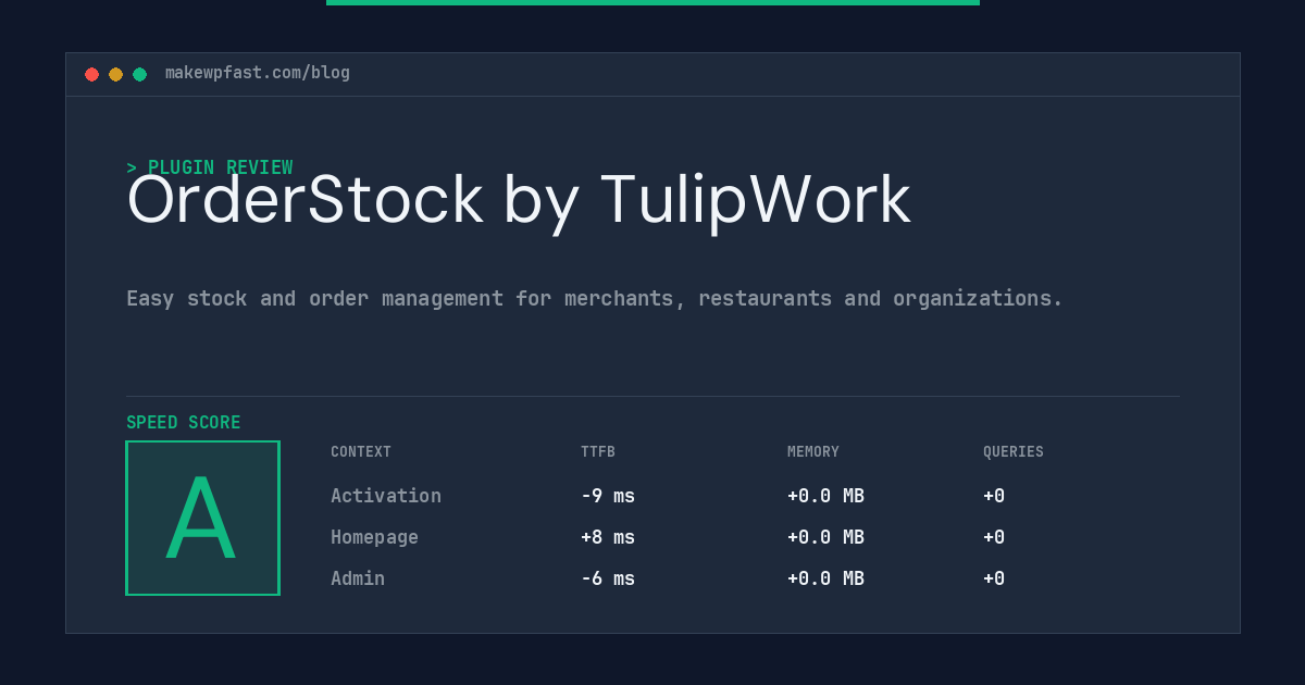 OrderStock by TulipWork - MakeWPFast