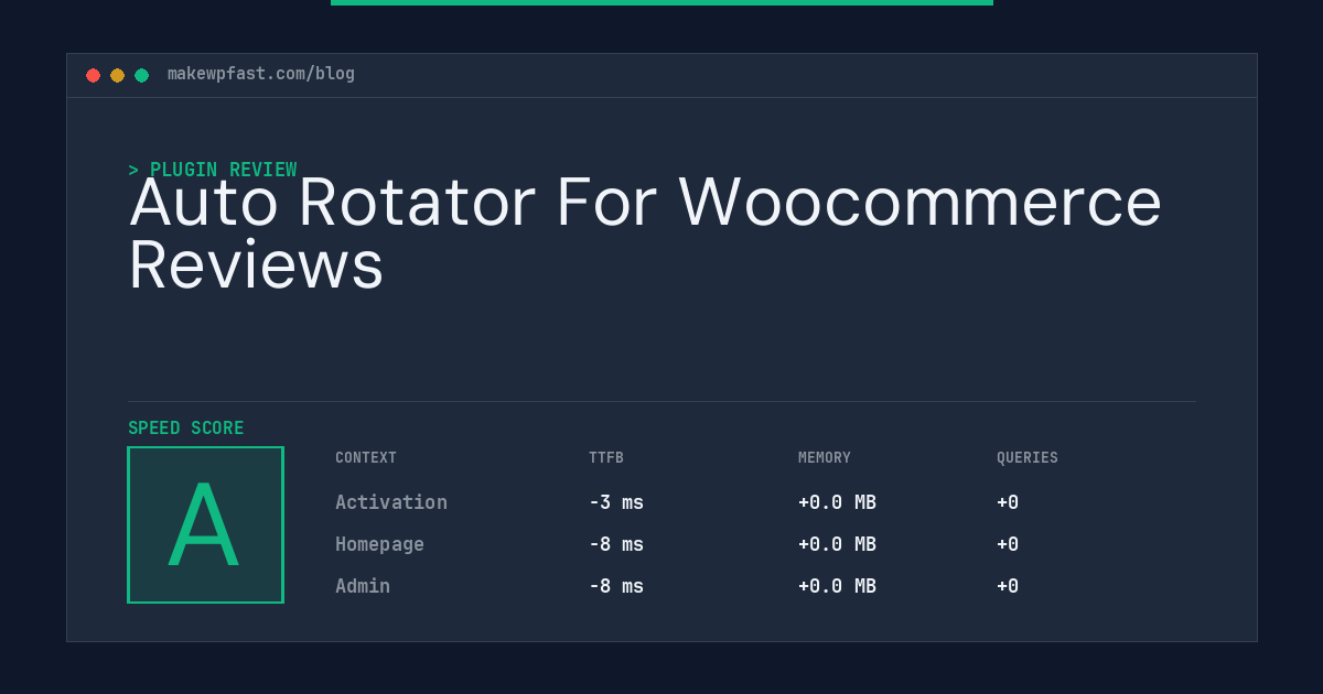 Auto Rotator For Woocommerce Reviews - MakeWPFast