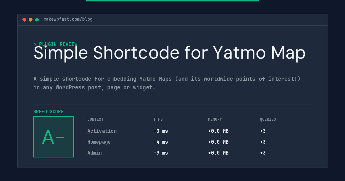 Simple Shortcode for Yatmo Map - MakeWPFast