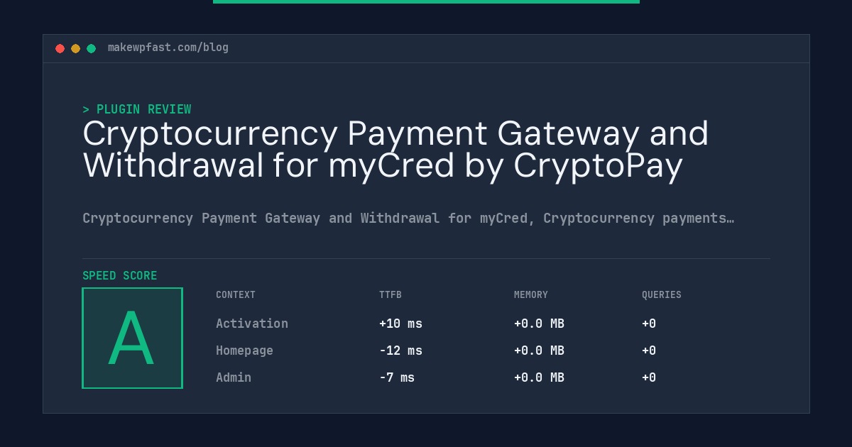 Cryptocurrency Payment Gateway and Withdrawal for myCred by CryptoPay - MakeWPFast