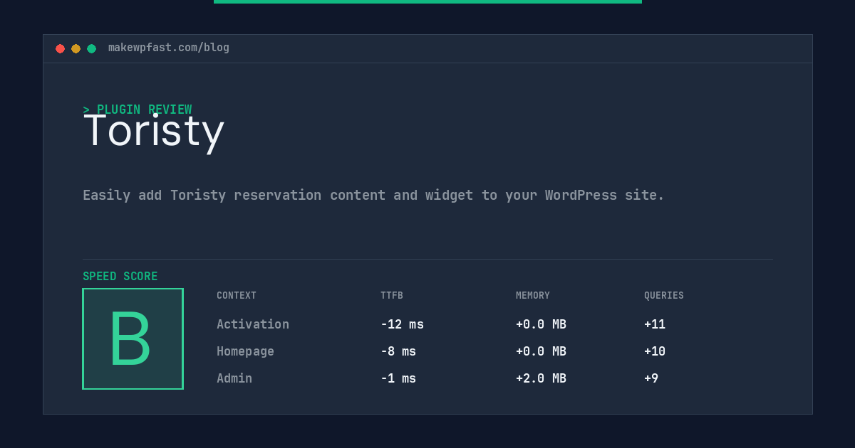 Toristy - MakeWPFast