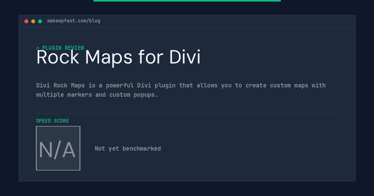 Rock Maps for Divi - MakeWPFast