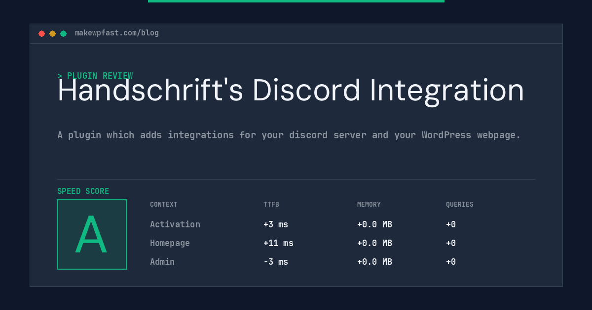 Handschrift's Discord Integration - MakeWPFast