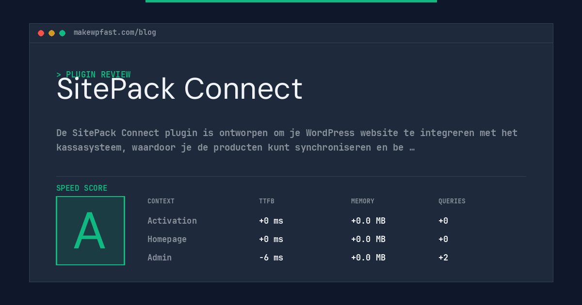 SitePack Connect - MakeWPFast