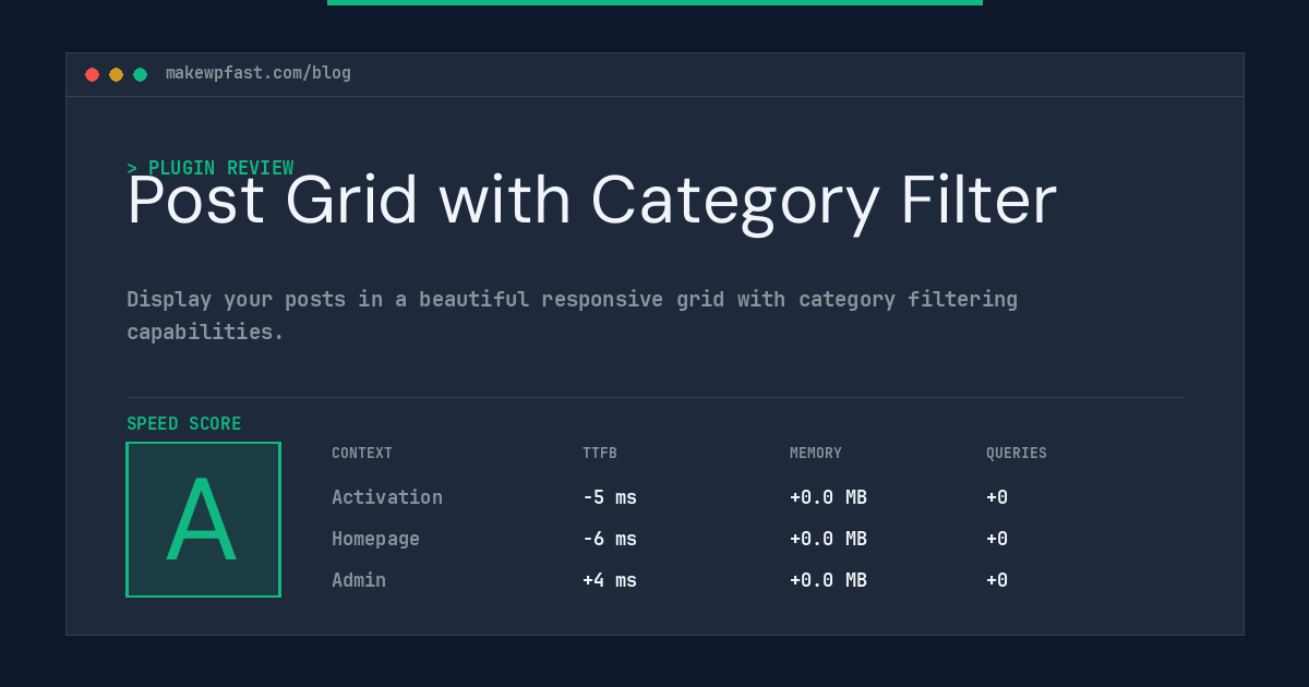 Post Grid with Category Filter - MakeWPFast
