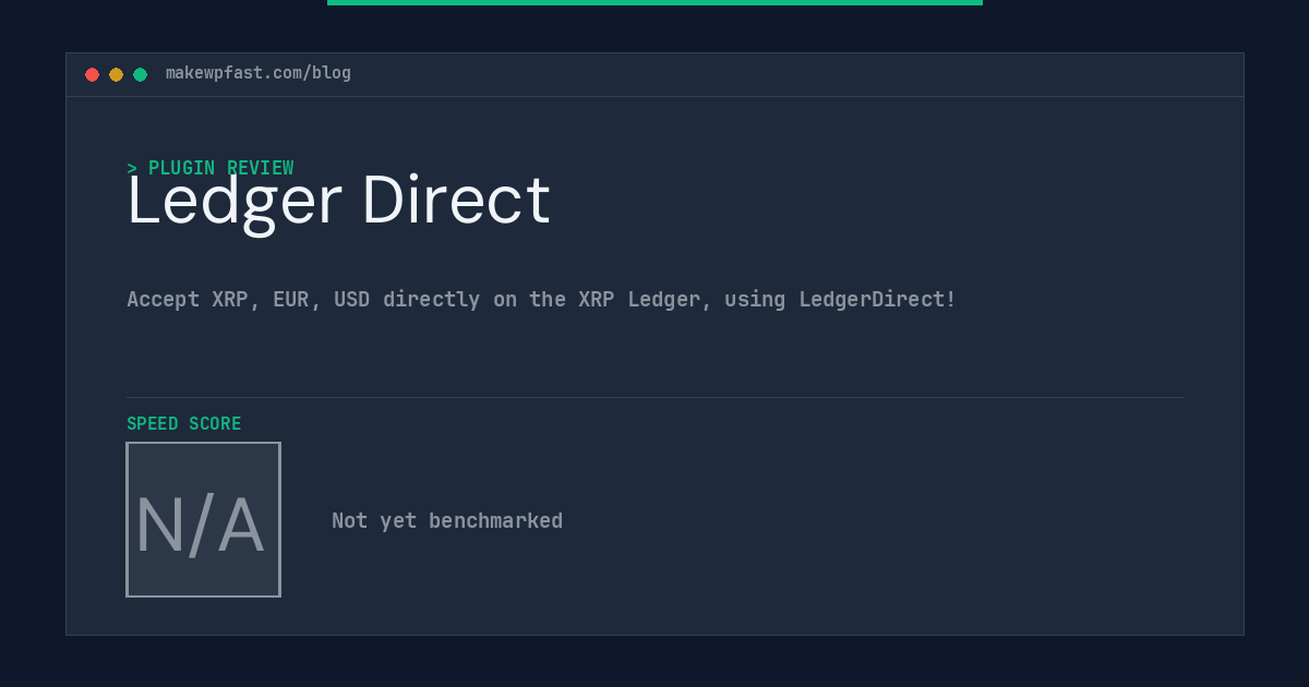 Ledger Direct - MakeWPFast