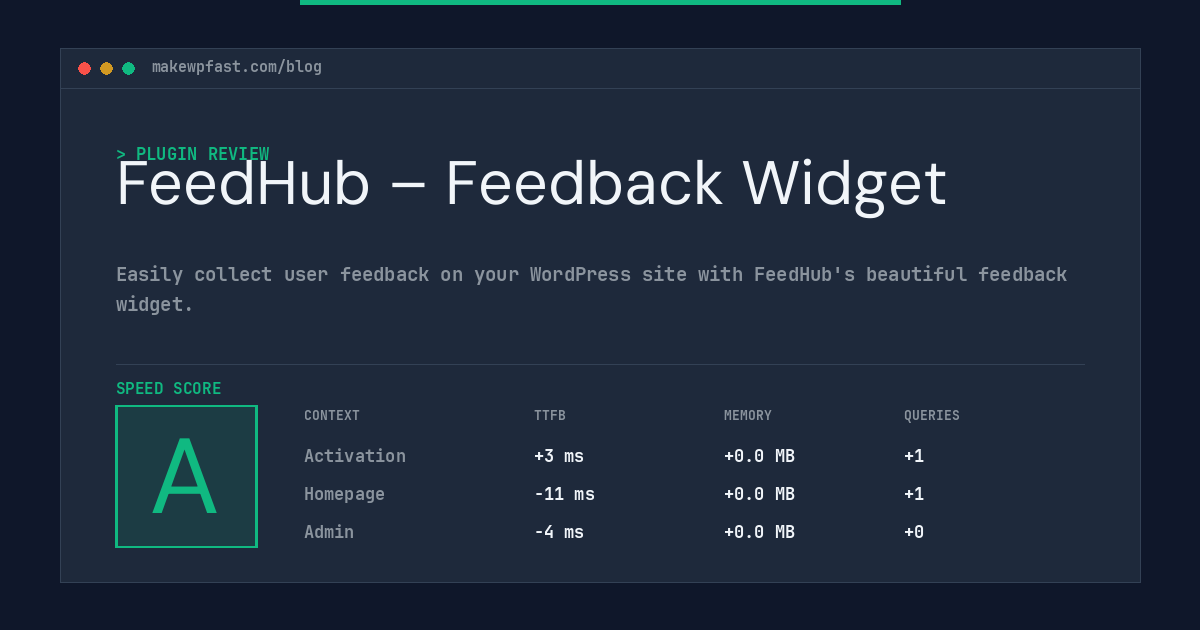 FeedHub – Feedback Widget - MakeWPFast