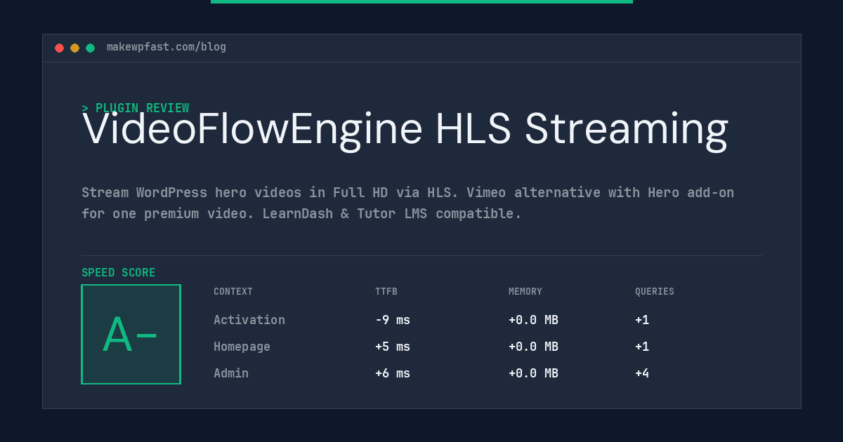 VideoFlowEngine HLS Streaming - MakeWPFast