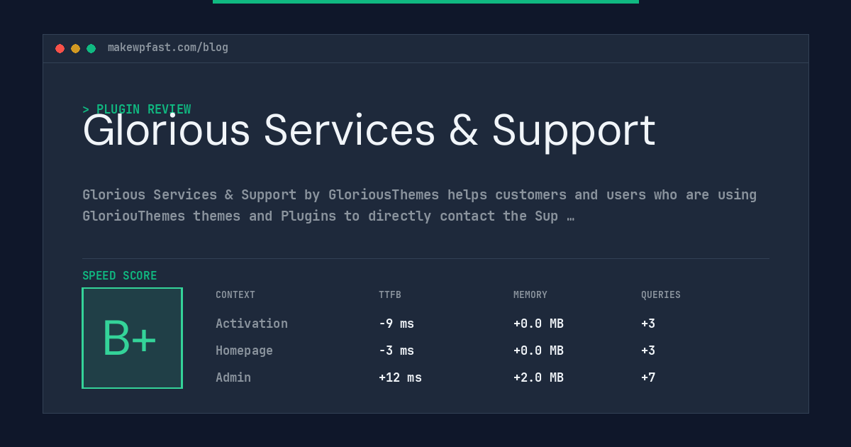 Glorious Services & Support - MakeWPFast