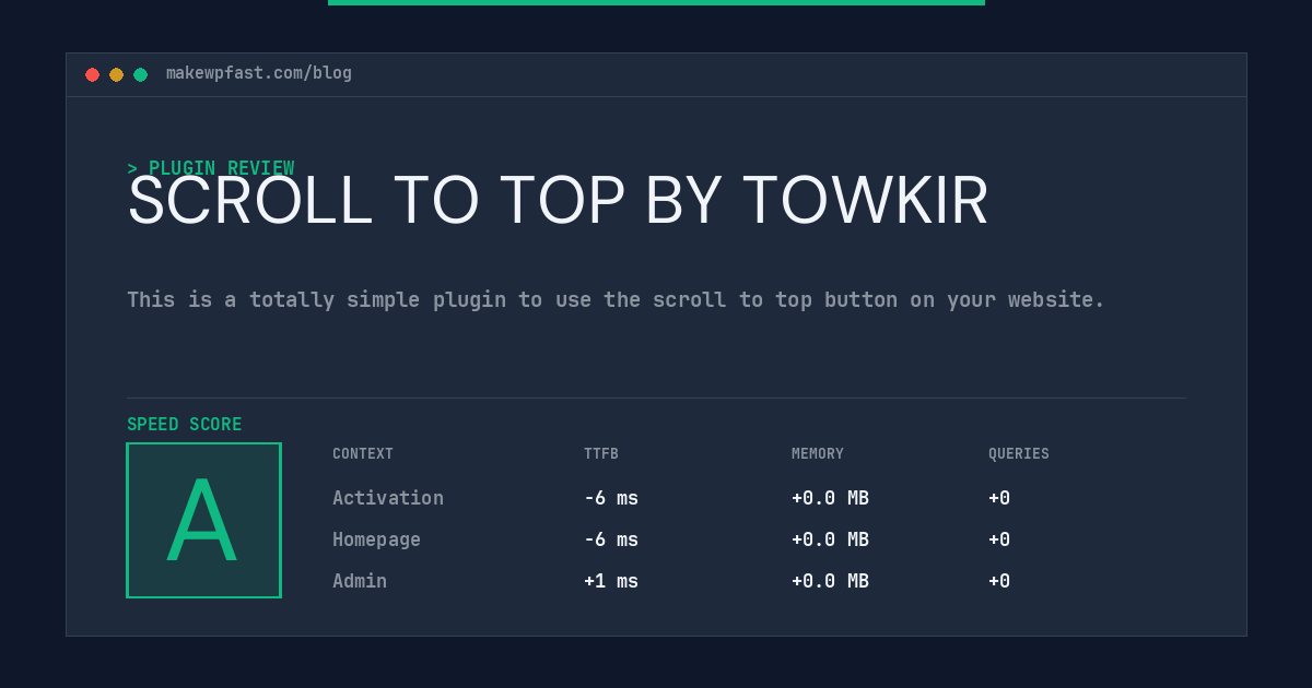 SCROLL TO TOP BY TOWKIR - MakeWPFast