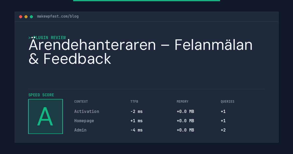 Ärendehanteraren – Felanmälan & Feedback - MakeWPFast