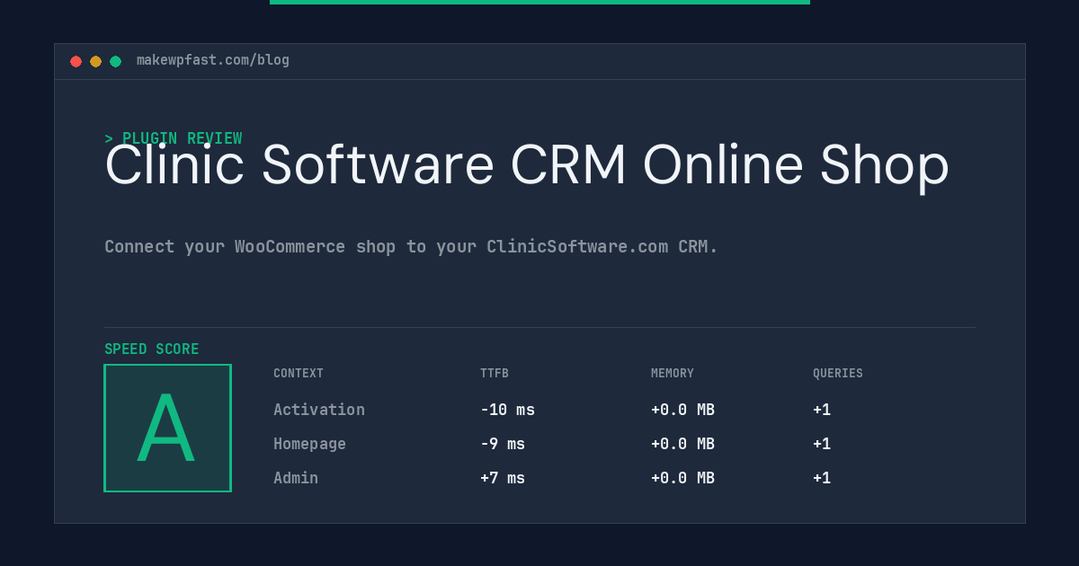 Clinic Software CRM Online Shop - MakeWPFast