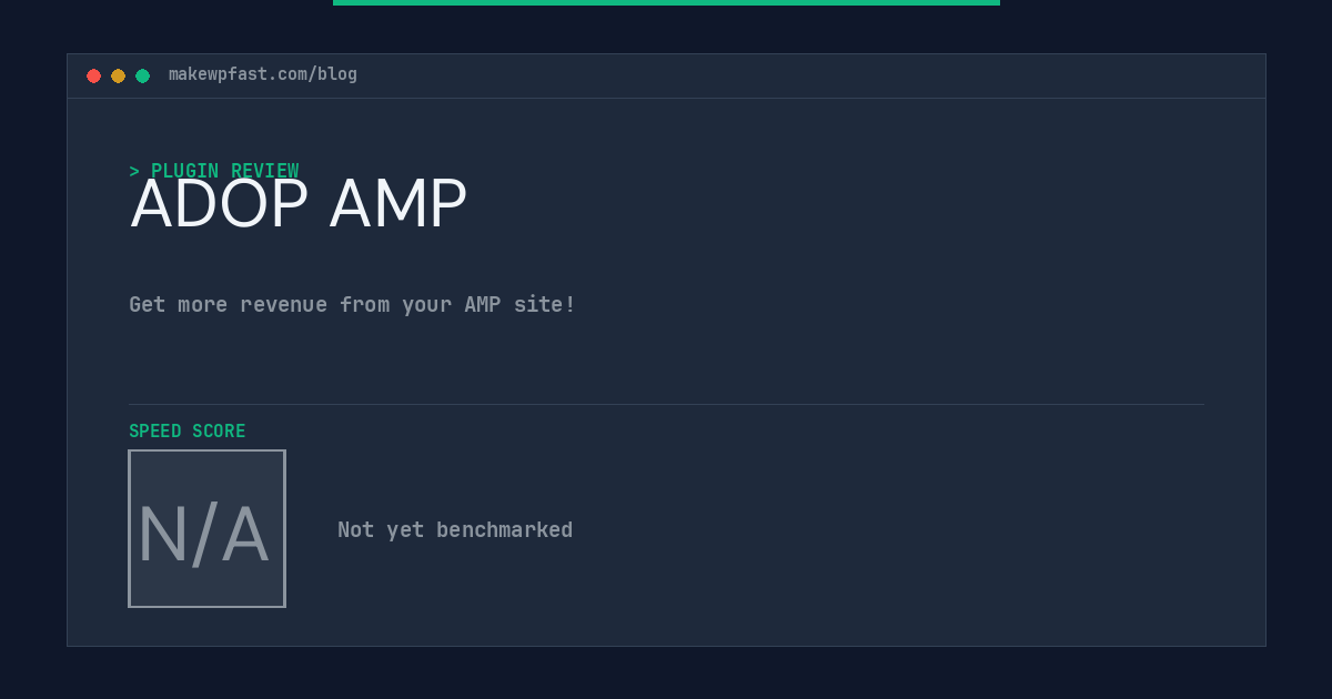 ADOP AMP - MakeWPFast
