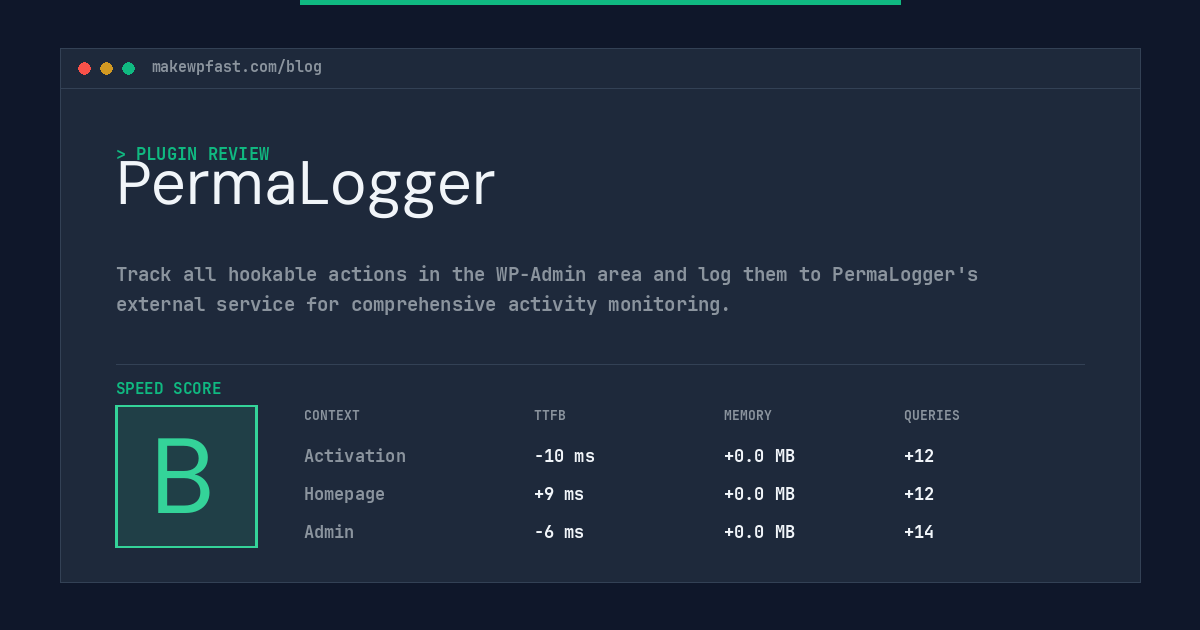 PermaLogger - MakeWPFast