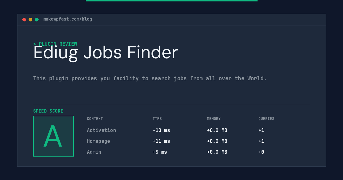 Ediug Jobs Finder - MakeWPFast