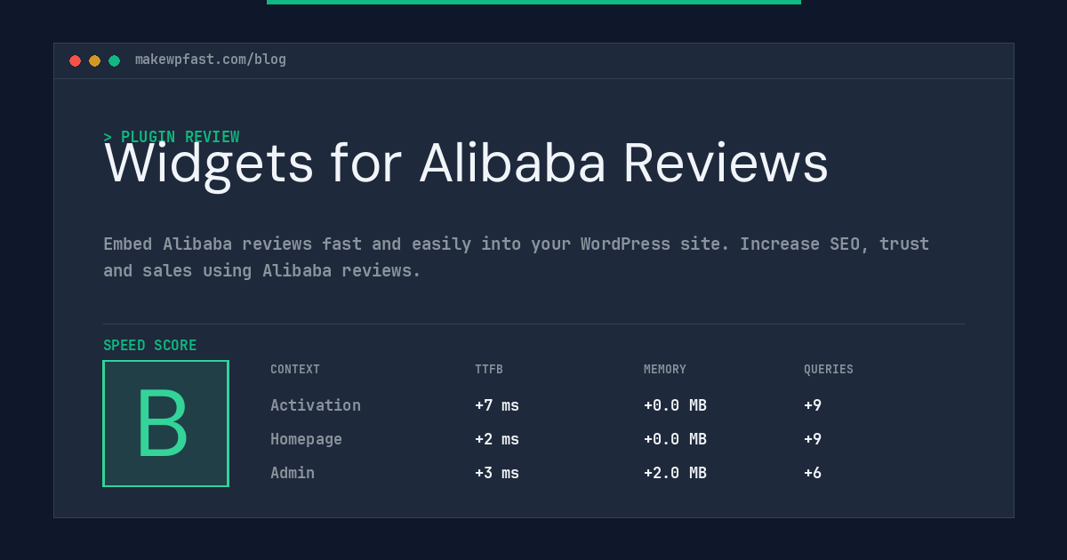 Widgets for Alibaba Reviews - MakeWPFast