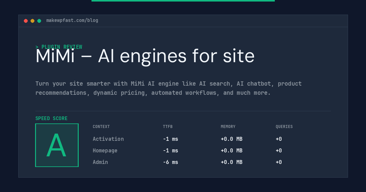 MiMi – AI engines for site - MakeWPFast