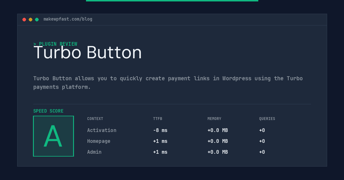 Turbo Button - MakeWPFast