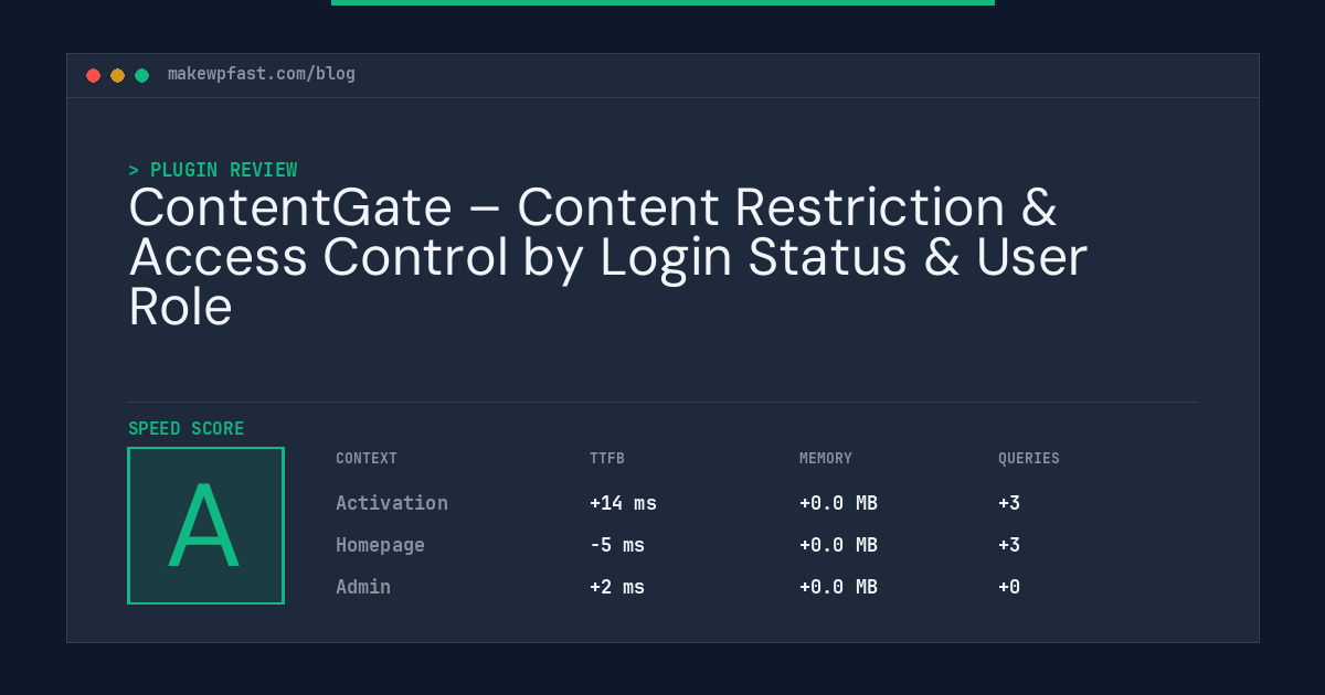 ContentGate – Content Restriction & Access Control by Login Status & User Role - MakeWPFast
