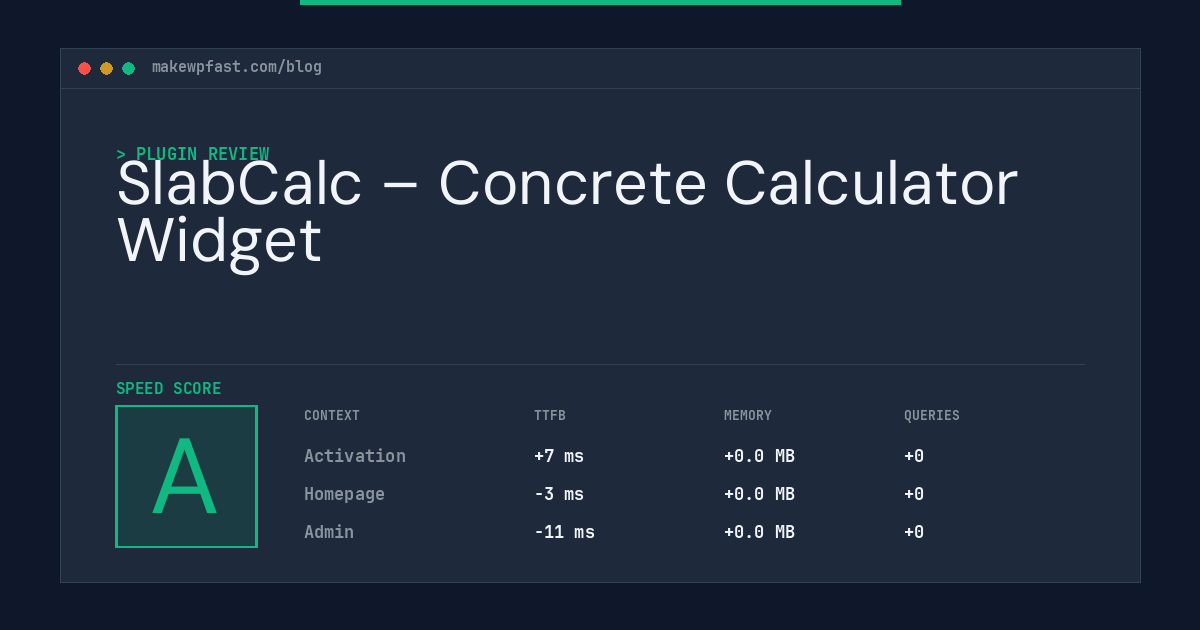 SlabCalc – Concrete Calculator Widget - MakeWPFast