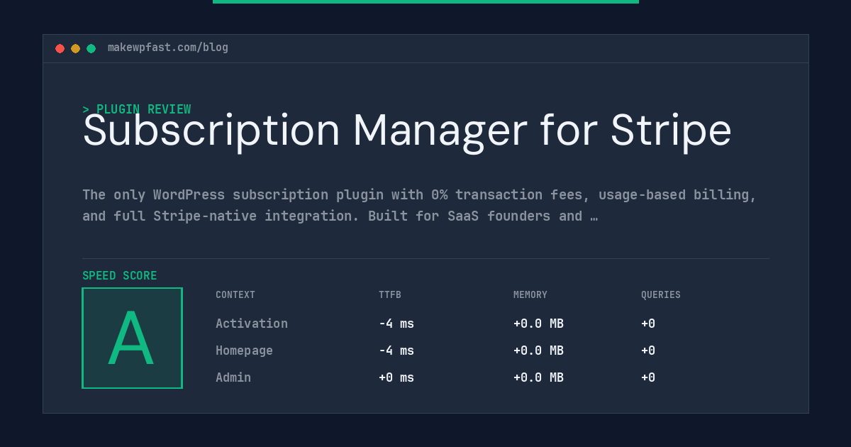 Subscription Manager for Stripe - MakeWPFast