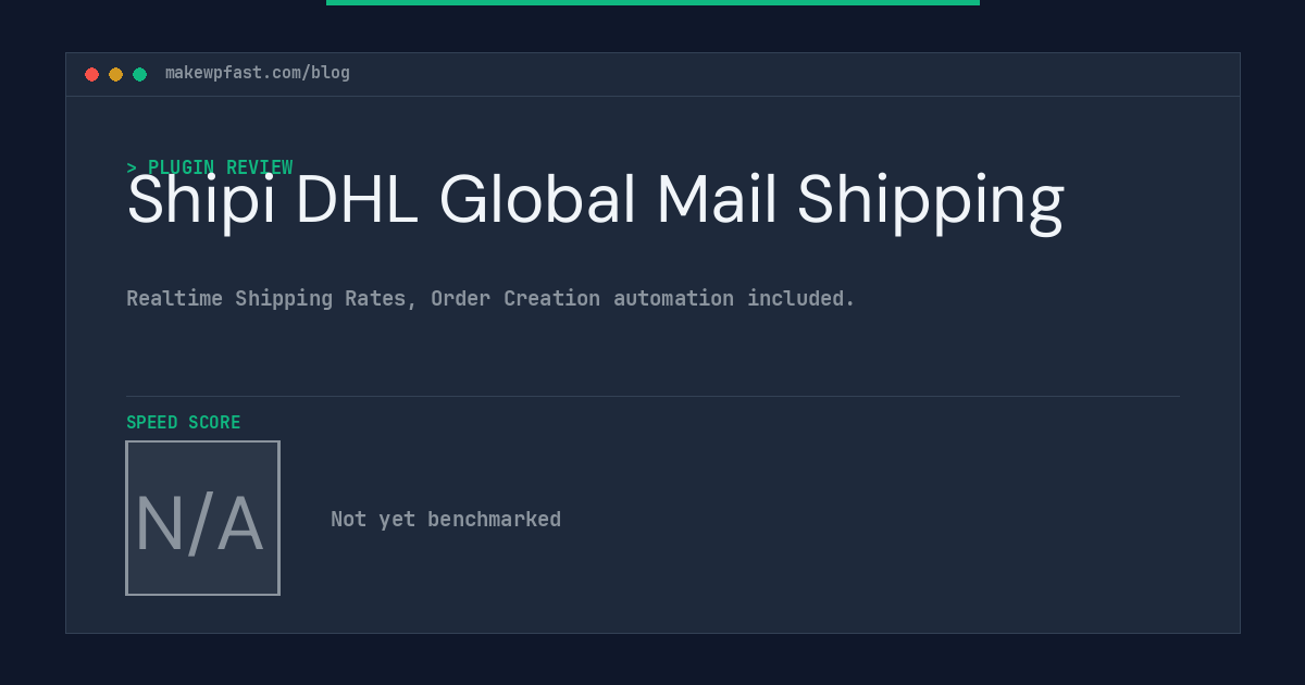Shipi DHL Global Mail Shipping - MakeWPFast