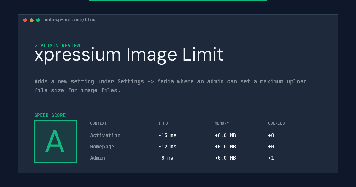 xpressium Image Limit - MakeWPFast