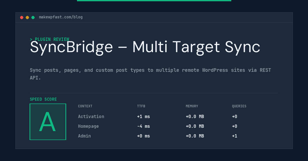 SyncBridge – Multi Target Sync - MakeWPFast