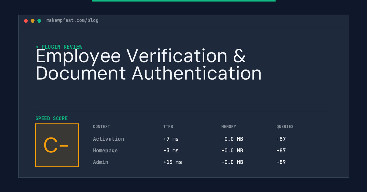 Employee Verification & Document Authentication - MakeWPFast