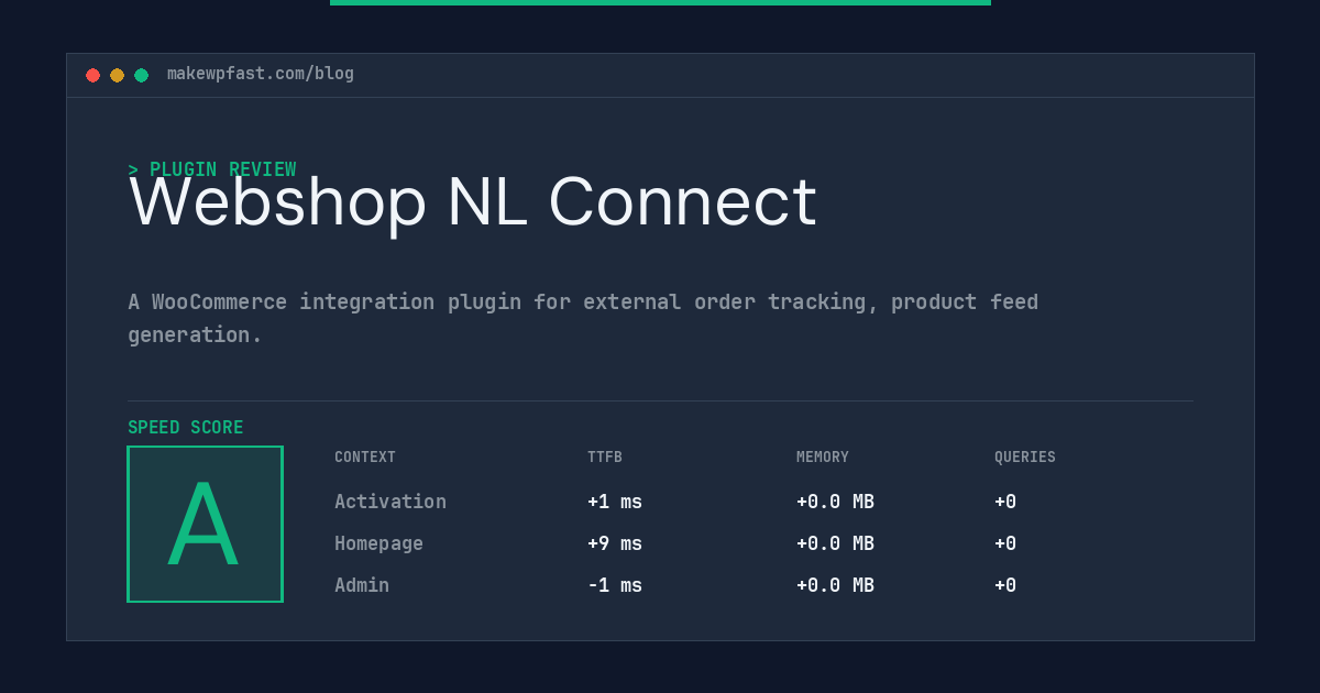 Webshop NL Connect - MakeWPFast