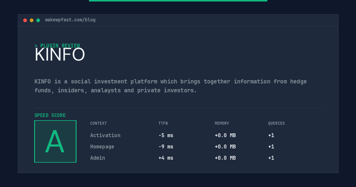 KINFO - MakeWPFast